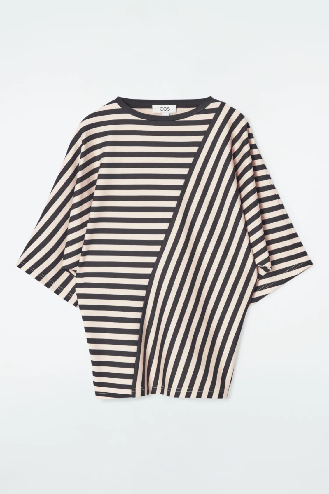 COS REGULAR PANELED STRIPED T-SHIRT-Women Tops