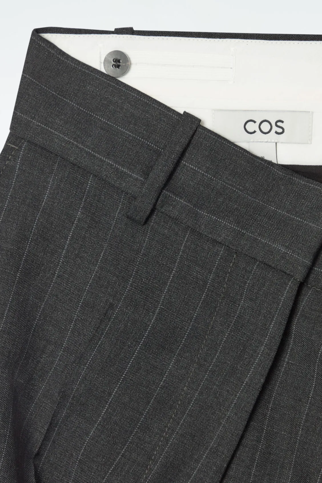 COS REGULAR PINSTRIPED WOOL WIDE-LEG PANTS-Women Vests & Tailoring | Pants