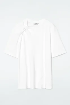COS REGULAR TWIST-NECK T-SHIRT-Women Tops