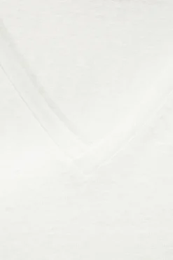 COS REGULAR V-NECK LINEN T-SHIRT-Women Tops | T-Shirts
