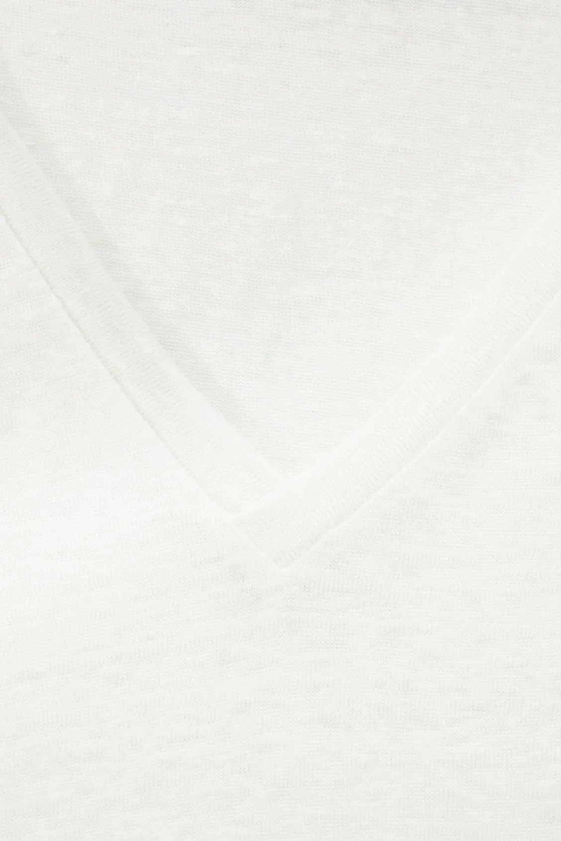 COS REGULAR V-NECK LINEN T-SHIRT-Women Tops | T-Shirts