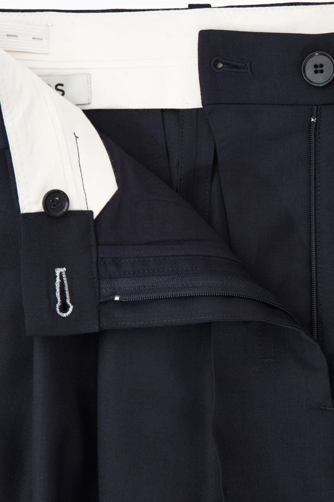 COS REGULAR WOOL BARREL-LEG PANTS-Women Pants