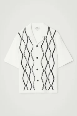 COS RELAXED ABSTRACT ARGYLE-KNIT SHIRT- Shirts | Sweaters & Cardigans