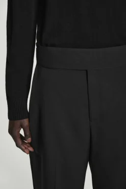 COS RELAXED BELTED WOOL-HOPSACK TAPERED TROUSERS- Suits & Tailoring | Pants