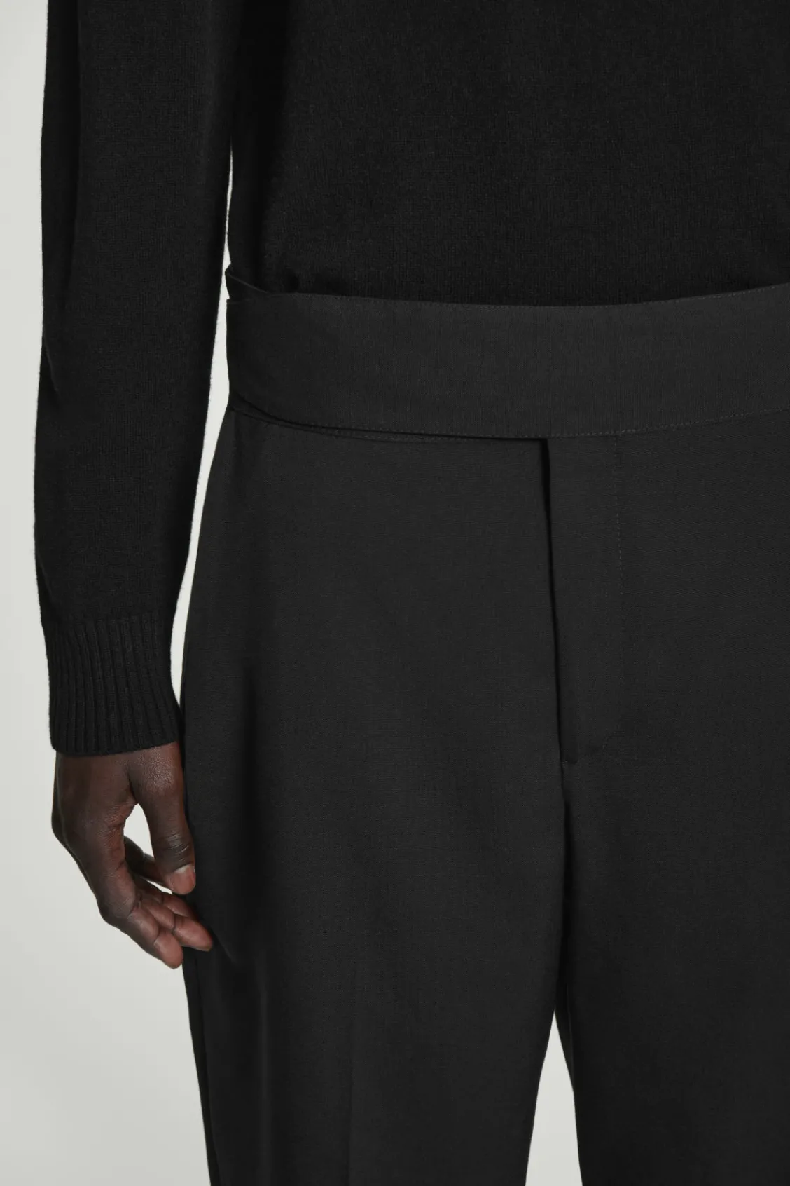 COS RELAXED BELTED WOOL-HOPSACK TAPERED TROUSERS- Suits & Tailoring | Pants