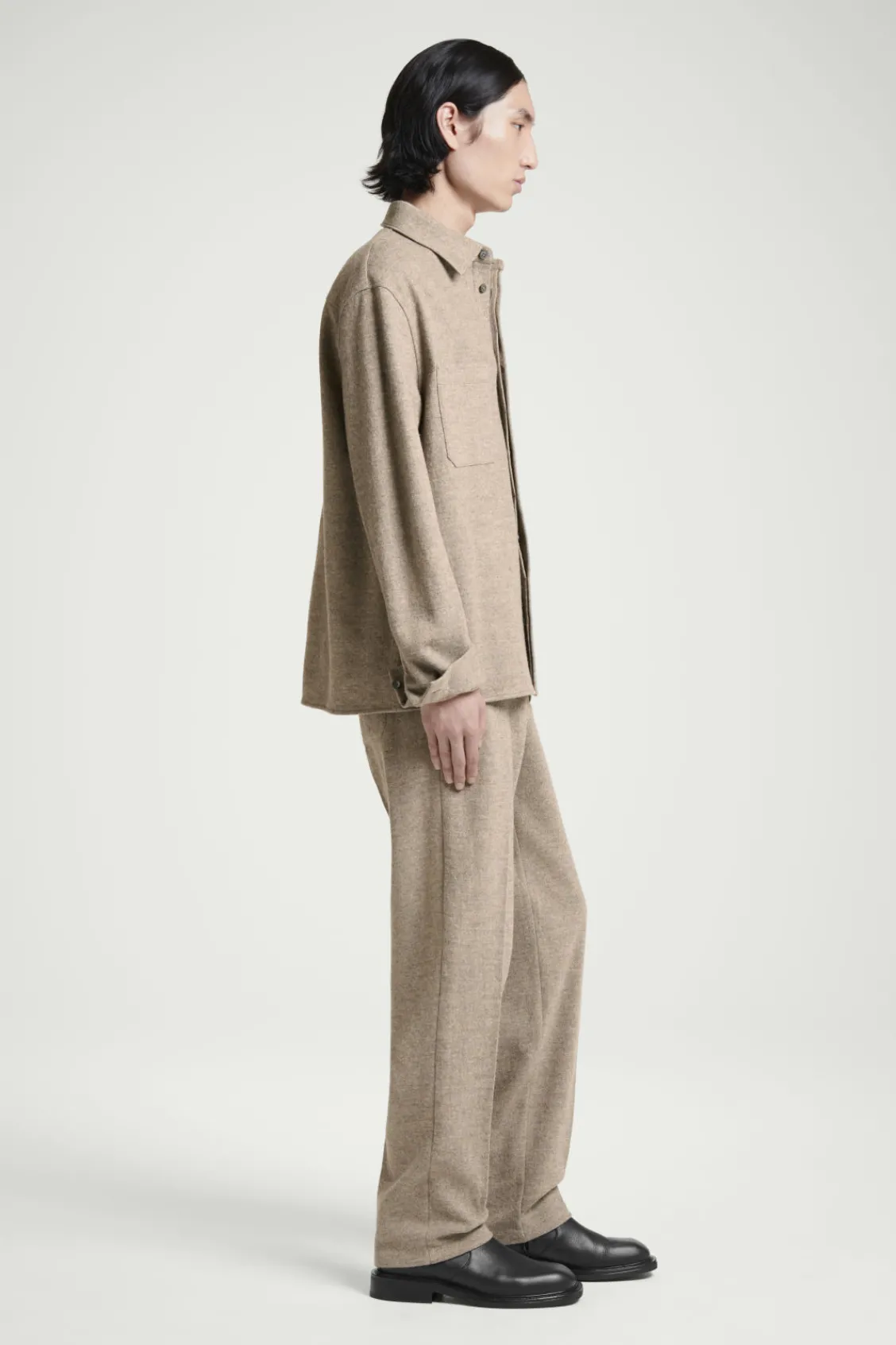 COS RELAXED BOILED-WOOL OVERSHIRT- Matching Sets | Shirts