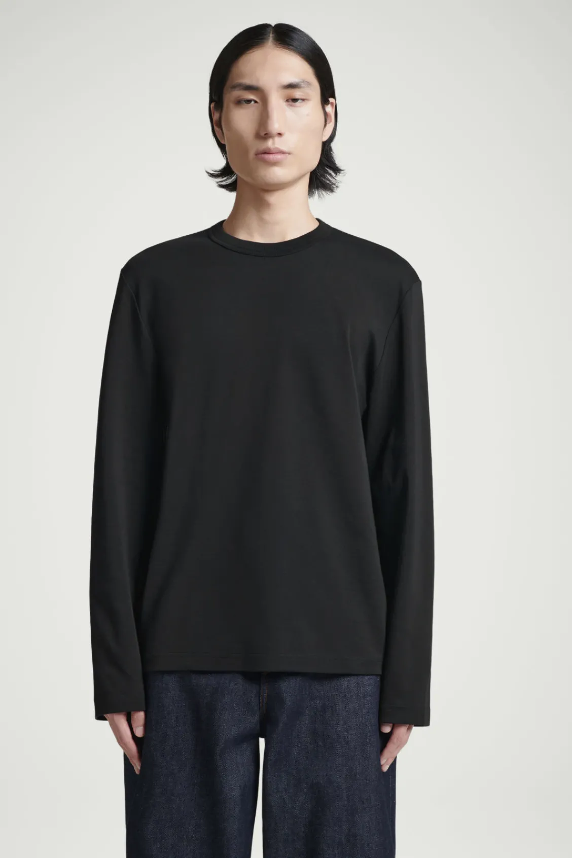 COS RELAXED COTTON-JERSEY LONG-SLEEVED T-SHIRT- T-Shirts