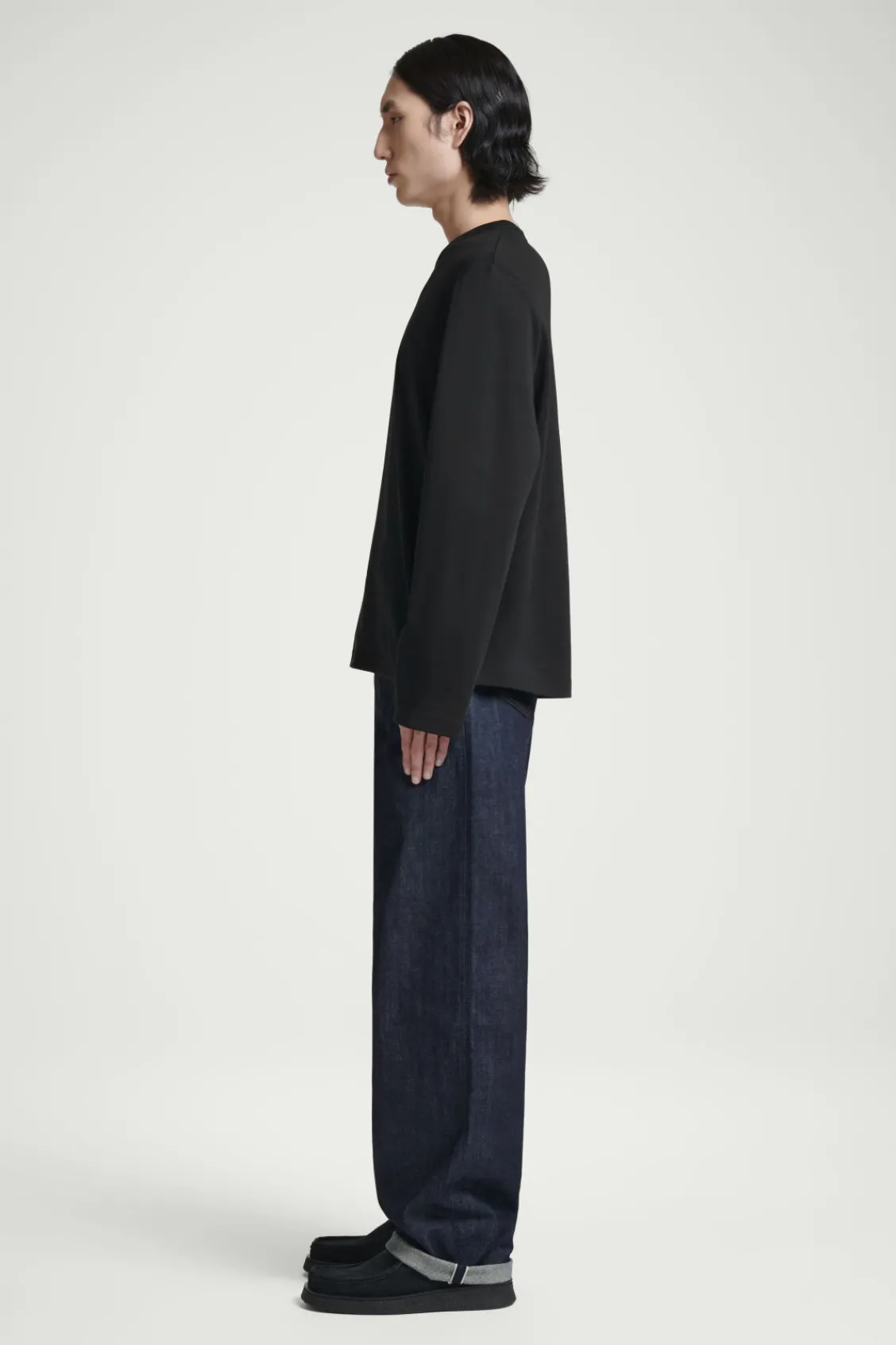COS RELAXED COTTON-JERSEY LONG-SLEEVED T-SHIRT- T-Shirts