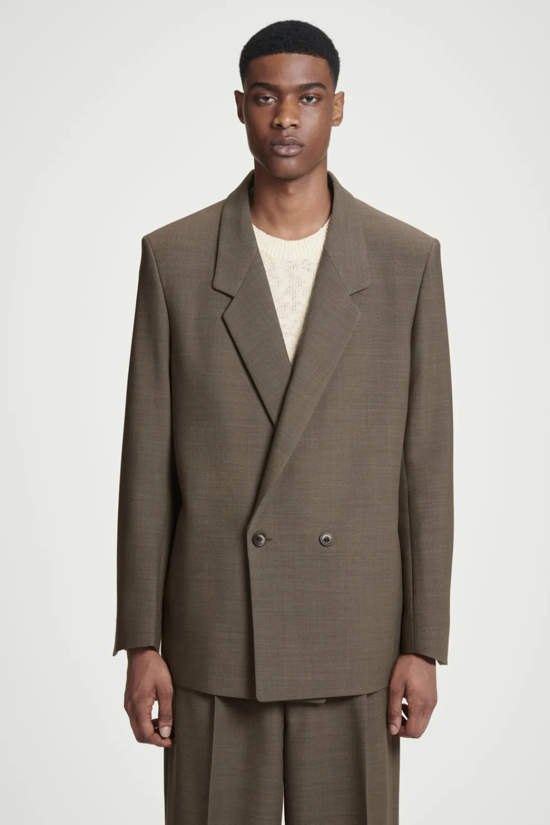 COS RELAXED DOUBLE-BREASTED WOOL-BLEND BLAZER- Coats & Jackets | Suits & Tailoring