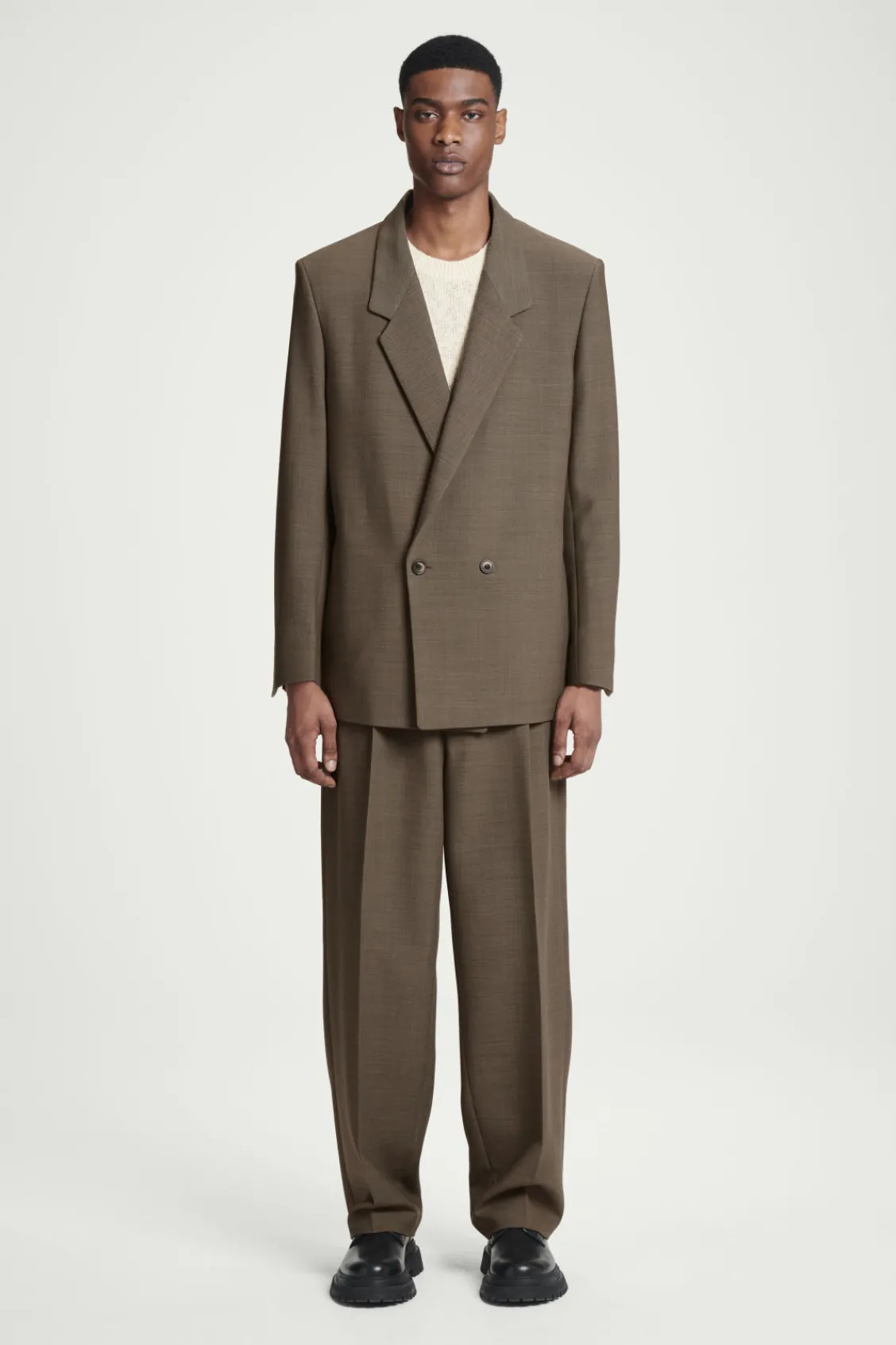 COS RELAXED DOUBLE-BREASTED WOOL-BLEND BLAZER- Coats & Jackets | Suits & Tailoring
