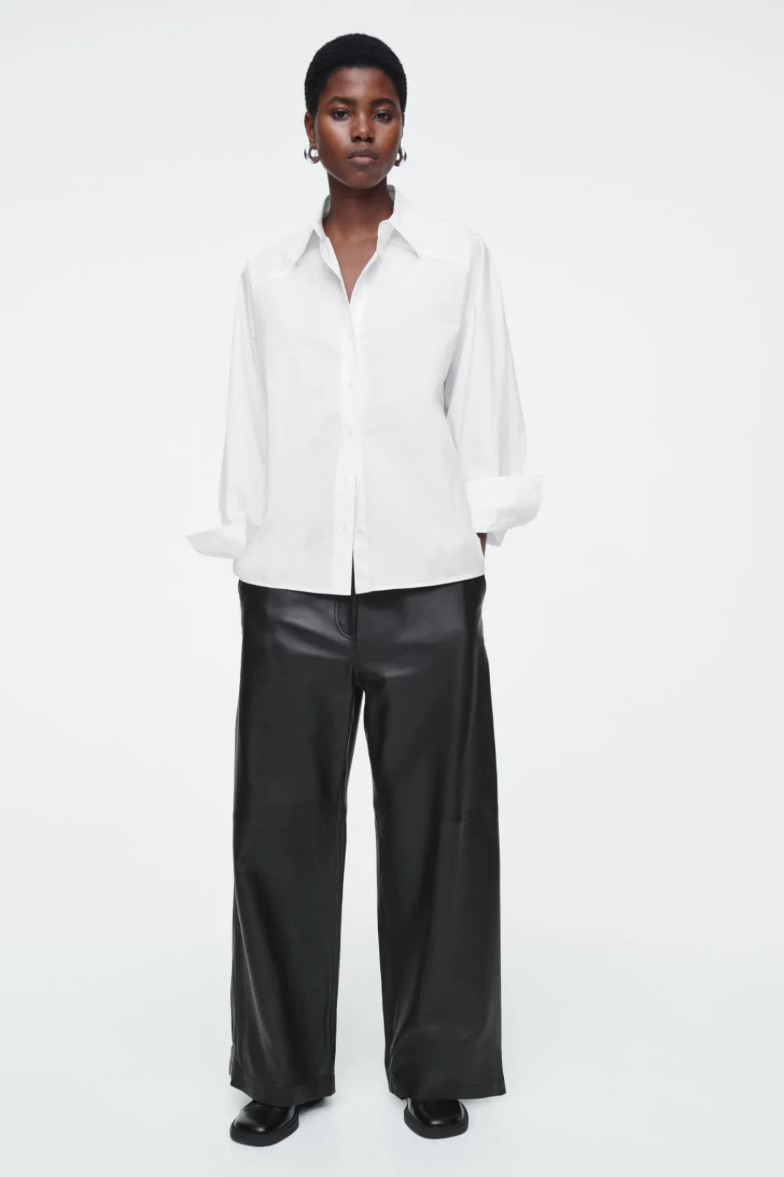 COS RELAXED DOUBLE-CUFF SHIRT-Women Tops | Shirts & Blouses
