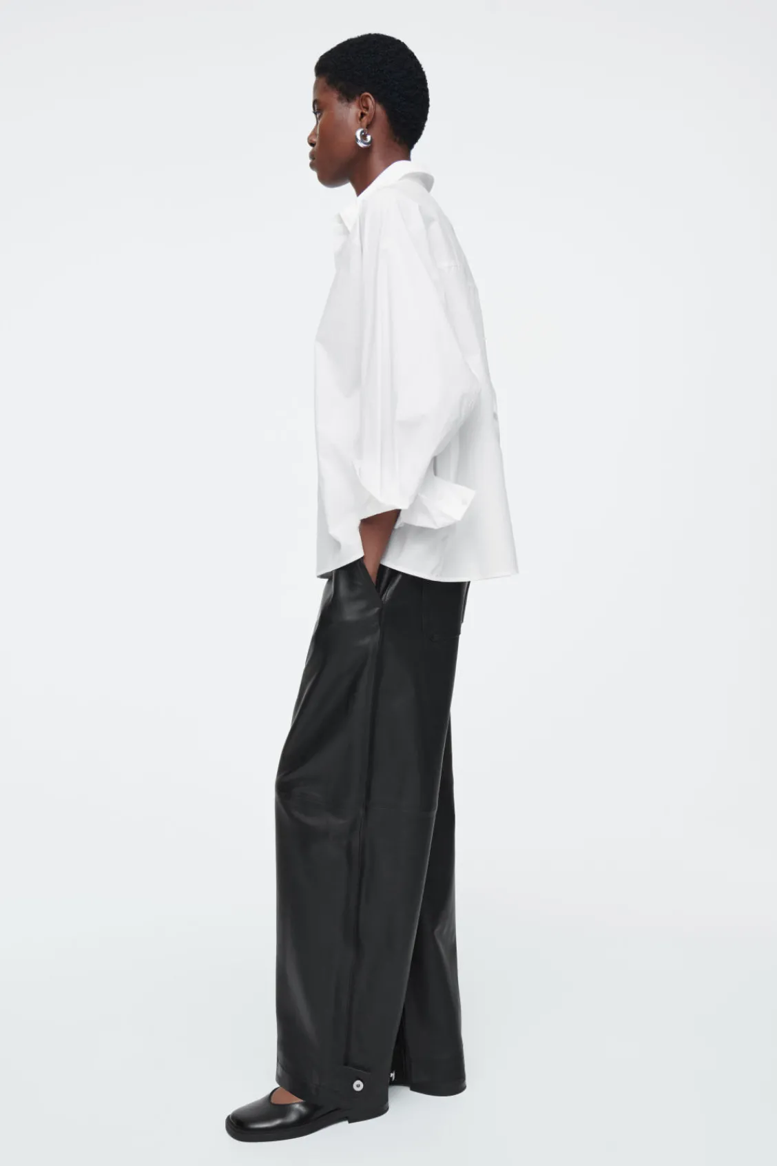 COS RELAXED DOUBLE-CUFF SHIRT-Women Tops | Shirts & Blouses