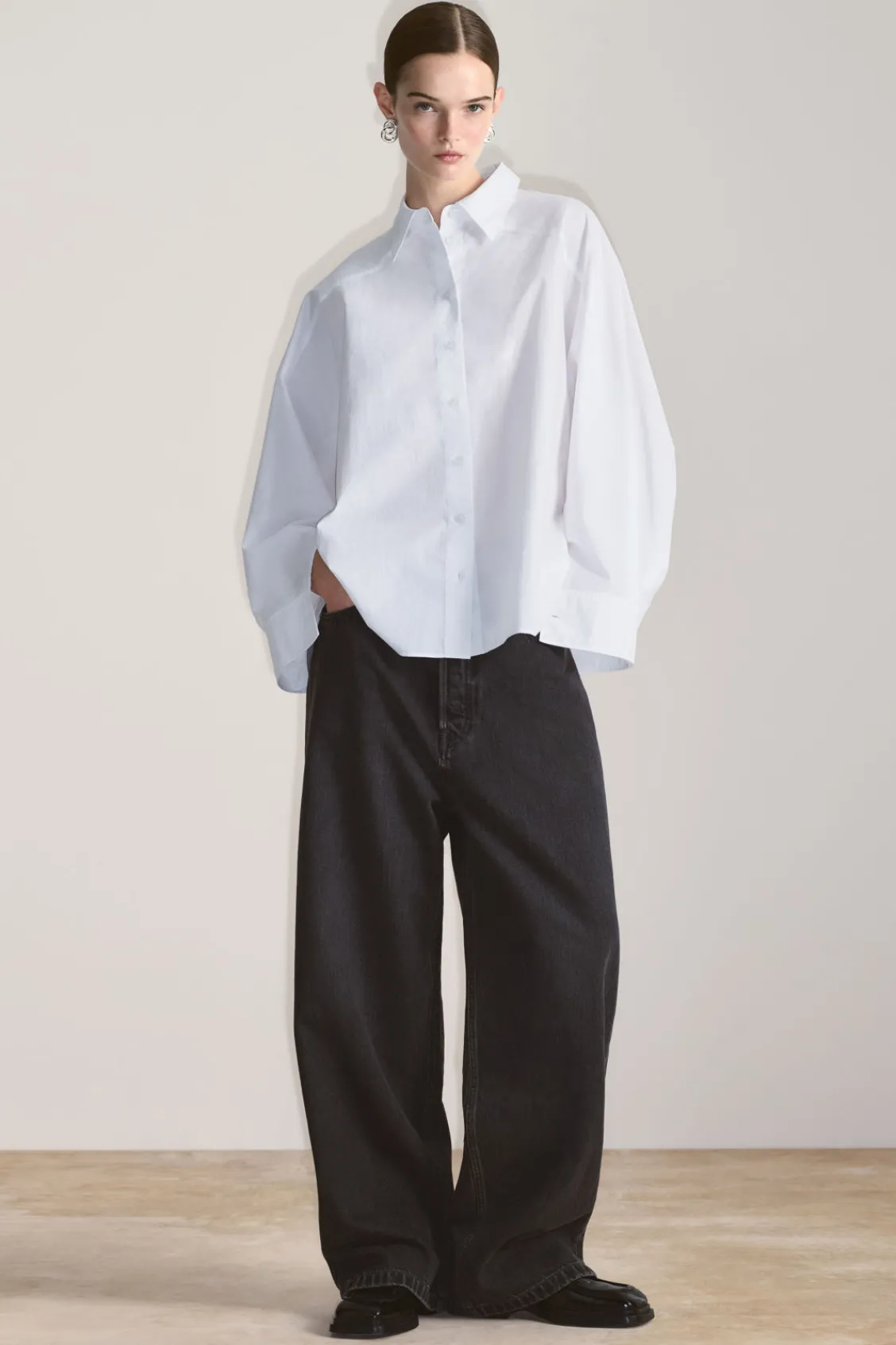 COS RELAXED DOUBLE-CUFF SHIRT-Women Tops | Shirts & Blouses