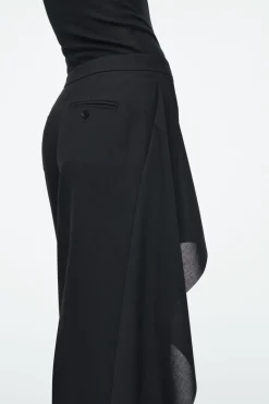 COS RELAXED DRAPED STRAIGHT-LEG PANTS-Women Pants