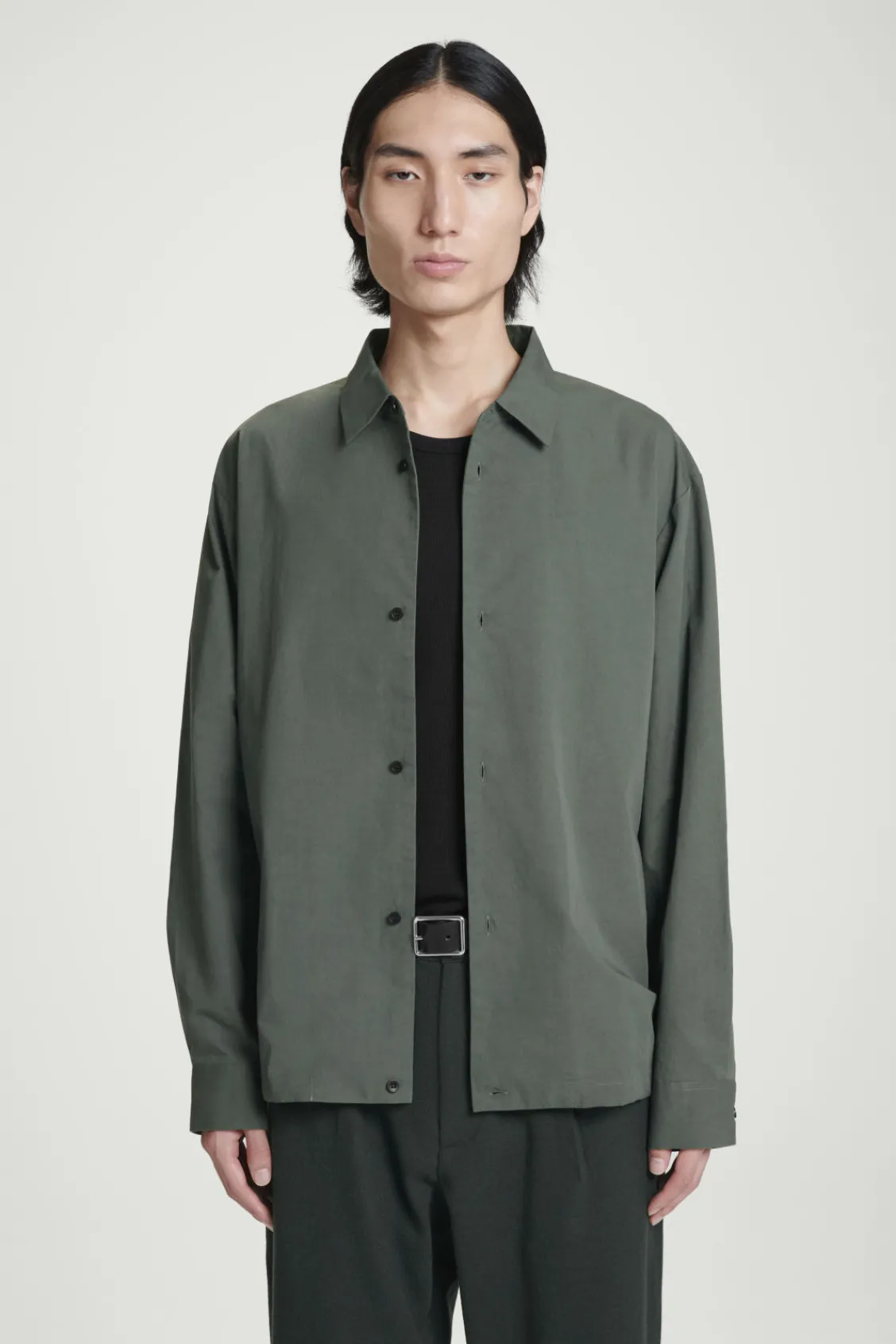 COS RELAXED DRAWSTRING COTTON SHIRT- Shirts