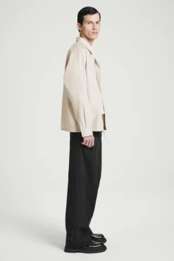 COS RELAXED DRAWSTRING COTTON SHIRT- Shirts