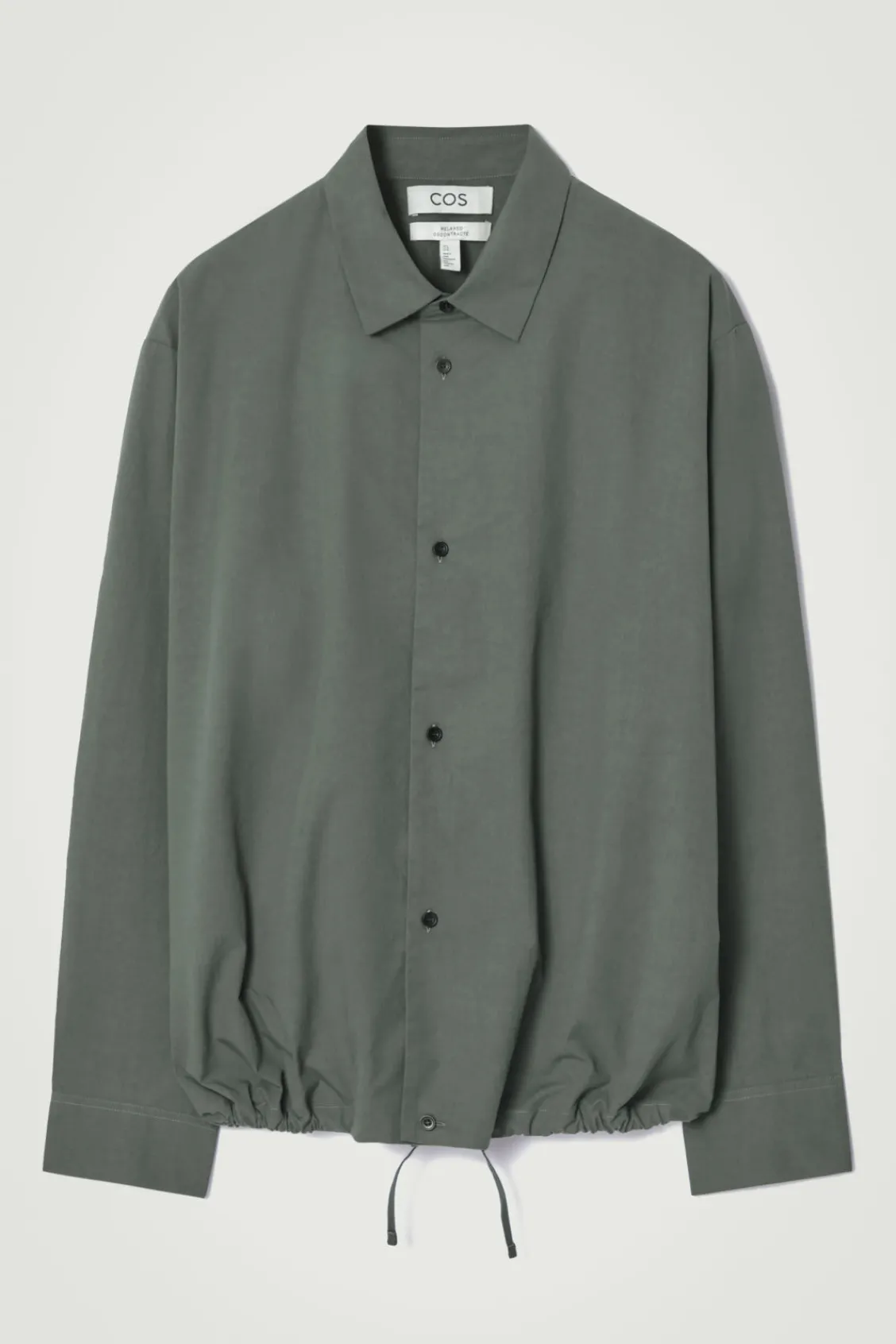 COS RELAXED DRAWSTRING COTTON SHIRT- Shirts
