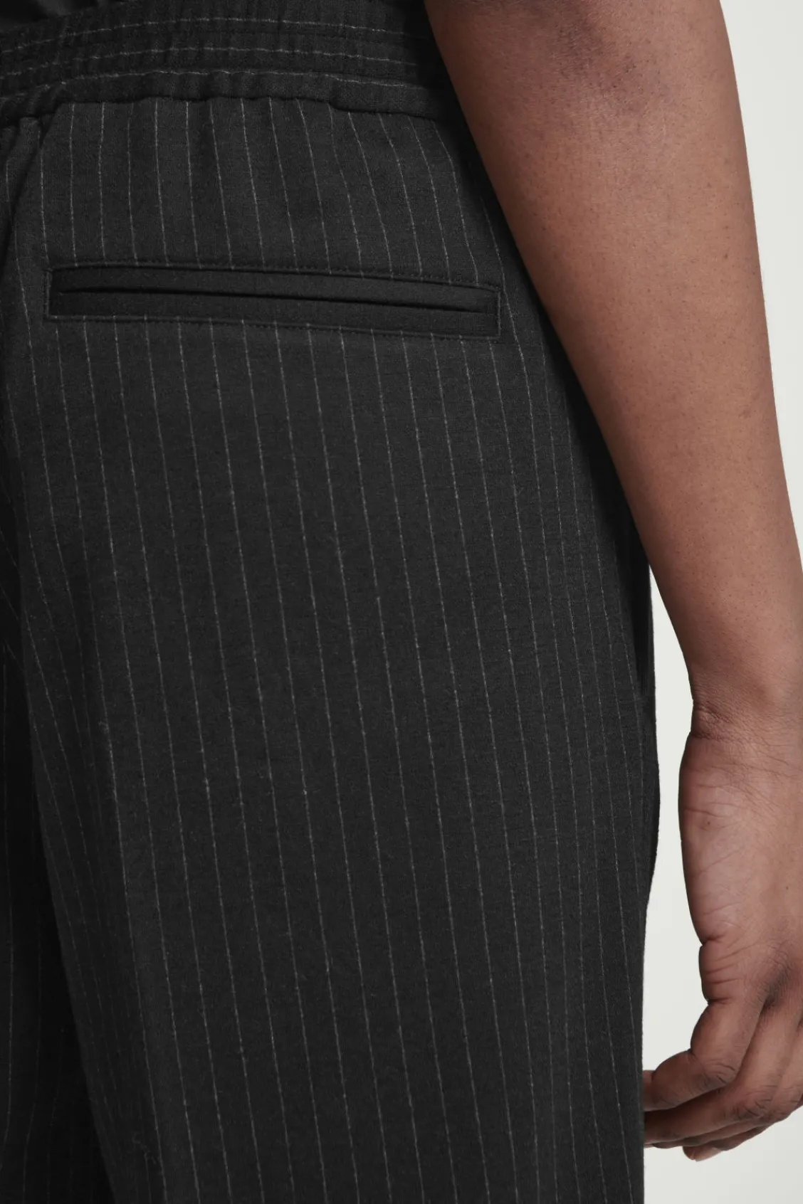 COS RELAXED ELASTICATED PINSTRIPED TROUSERS- Matching Sets | Pants