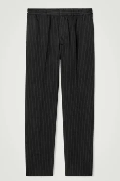 COS RELAXED ELASTICATED PINSTRIPED TROUSERS- Matching Sets | Pants