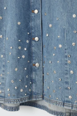 COS RELAXED EMBELLISHED DENIM SHIRT-Women Shirts & Blouses | Tops
