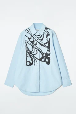 COS RELAXED EMBELLISHED SHIRT-Women Shirts & Blouses | Tops