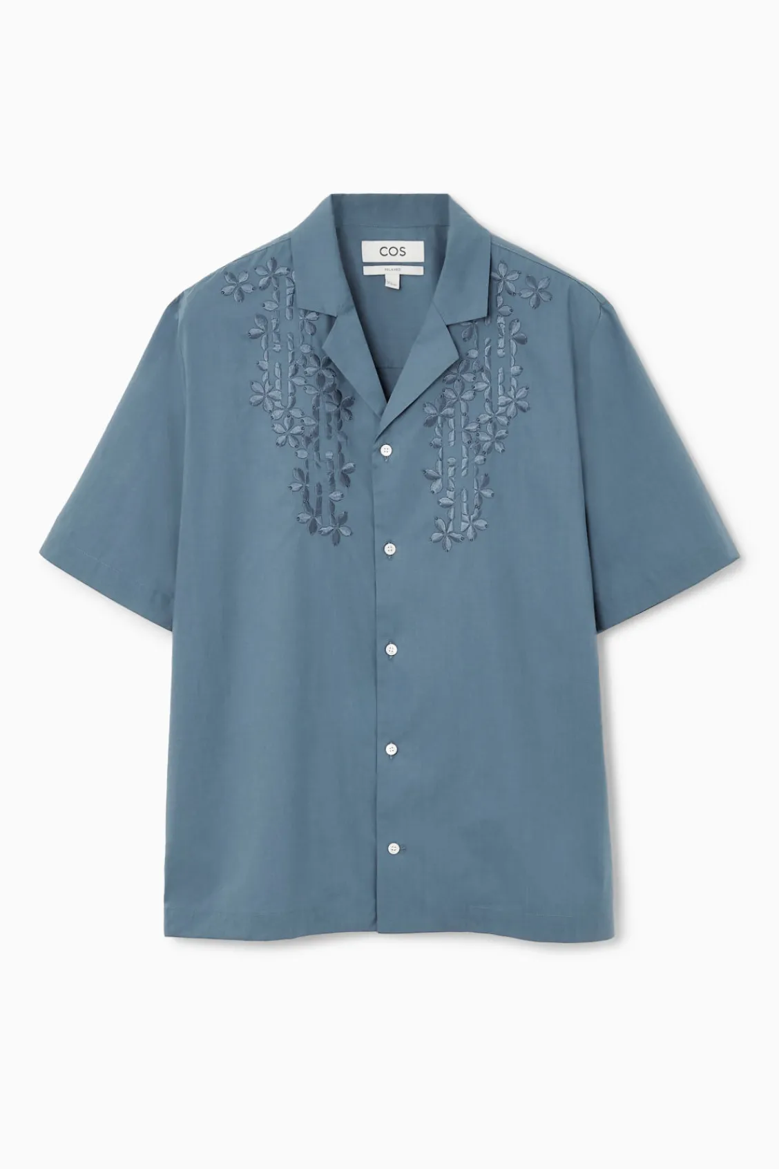 COS RELAXED FLORAL EMBROIDERED SHORT-SLEEVED SHIRT- Shirts