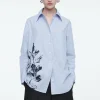 COS RELAXED FLORAL-PRINT STRIPED SHIRT-Women Shirts & Blouses | Tops