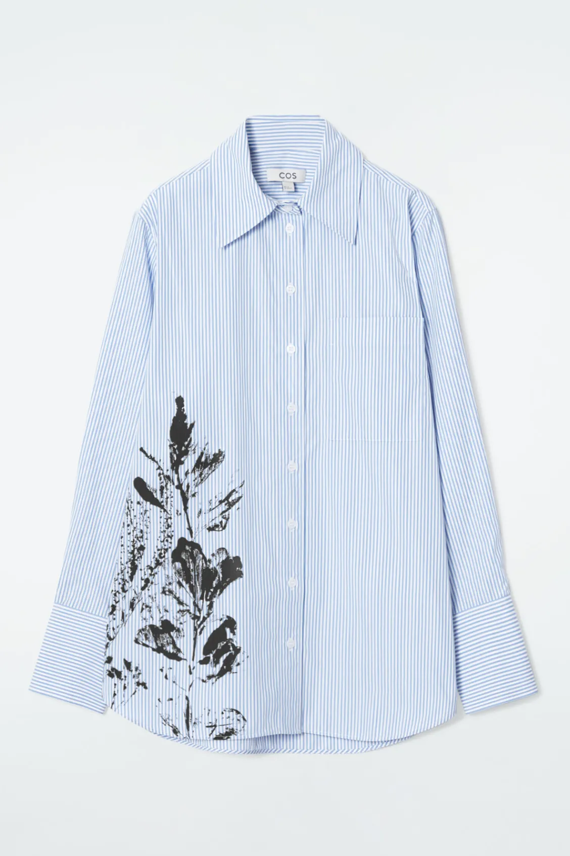 COS RELAXED FLORAL-PRINT STRIPED SHIRT-Women Shirts & Blouses | Tops