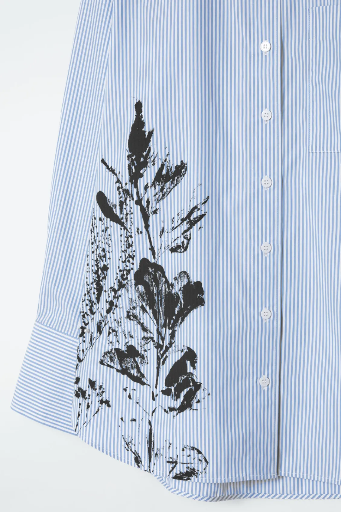 COS RELAXED FLORAL-PRINT STRIPED SHIRT-Women Shirts & Blouses | Tops