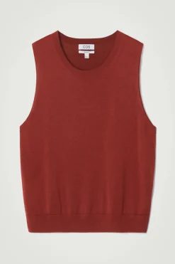 COS RELAXED KNITTED SILK VEST- T-Shirts | Sweaters & Cardigans
