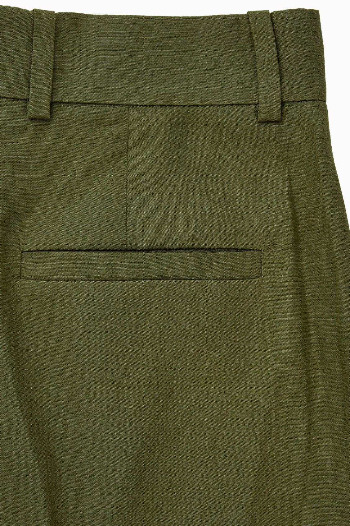 COS RELAXED LINEN-BLEND WIDE-LEG PANTS-Women Pants