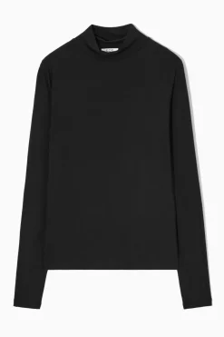 COS RELAXED LONG-SLEEVED ROLL-NECK TOP-Women Tops