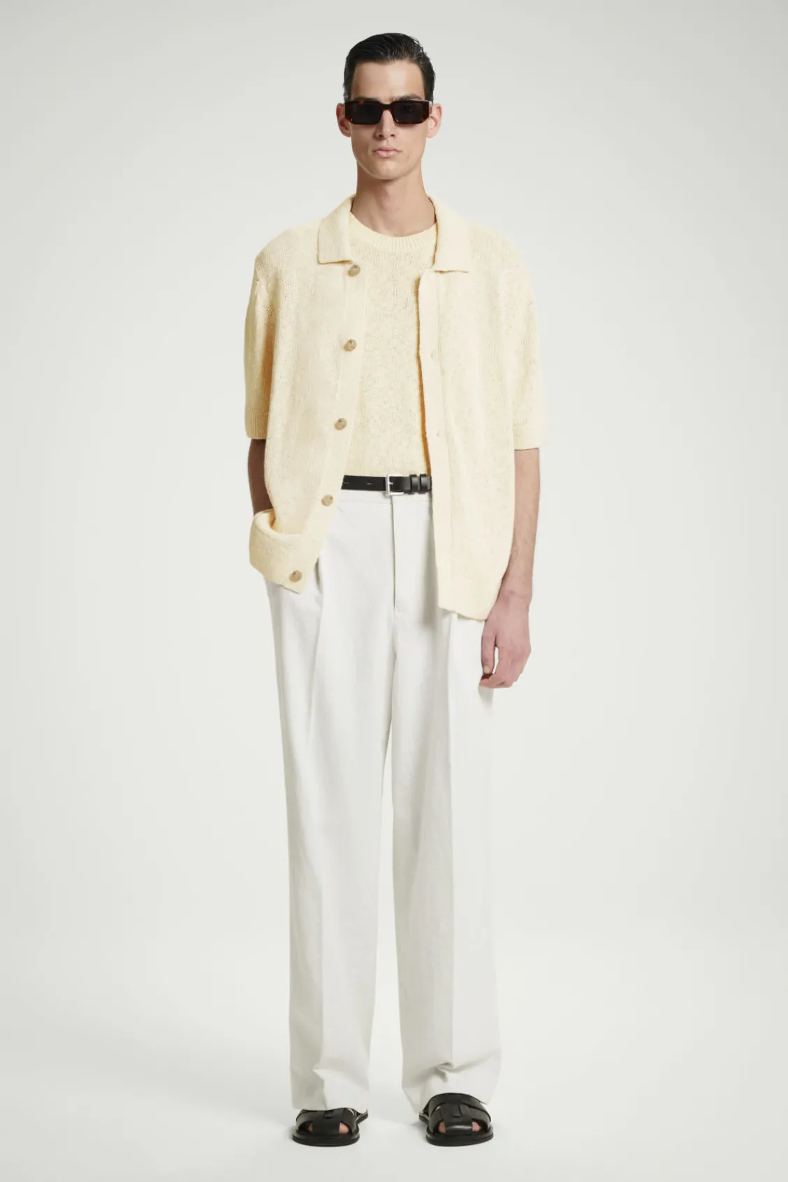 COS RELAXED MÉLANGE-KNIT SHIRT- Sweaters & Cardigans | Shirts
