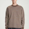 COS RELAXED MOCK-NECK COTTON LONG-SLEEVED T-SHIRT- T-Shirts
