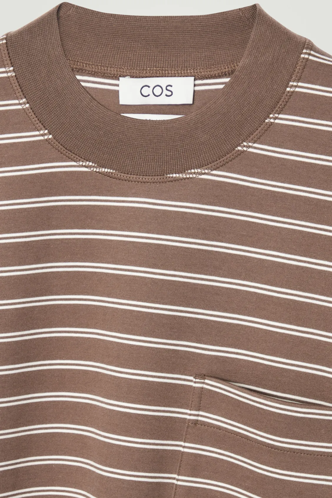 COS RELAXED MOCK-NECK COTTON LONG-SLEEVED T-SHIRT- T-Shirts