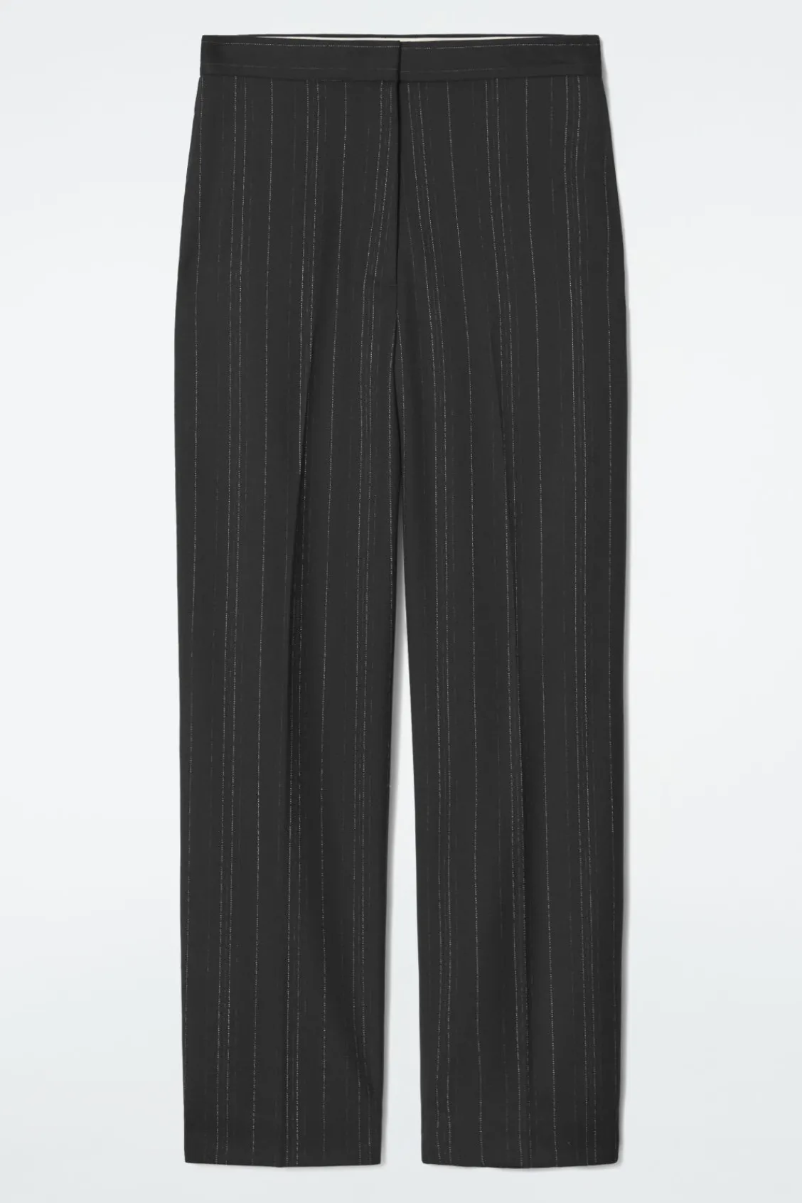 COS RELAXED PINSTRIPED BARREL-LEG PANTS-Women Vests & Tailoring | Pants