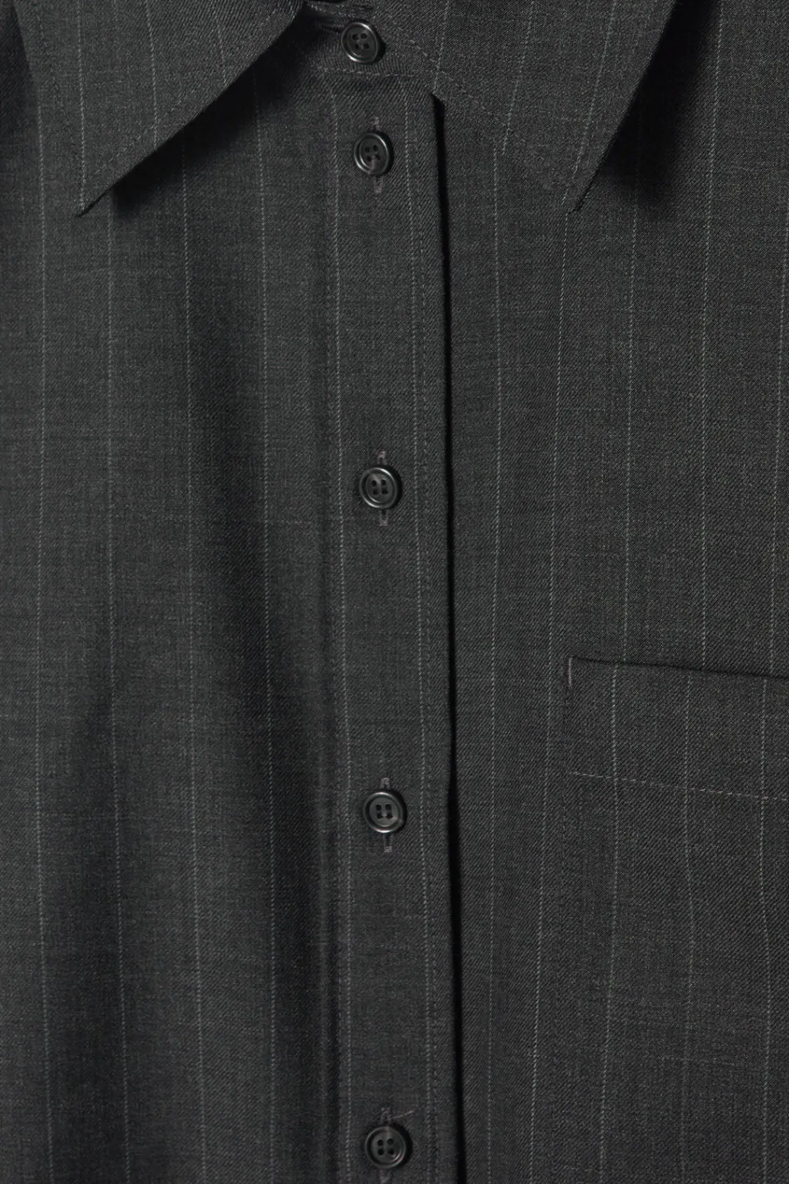 COS RELAXED PINSTRIPED WOOL SHIRT-Women Vests & Tailoring | Shirts & Blouses