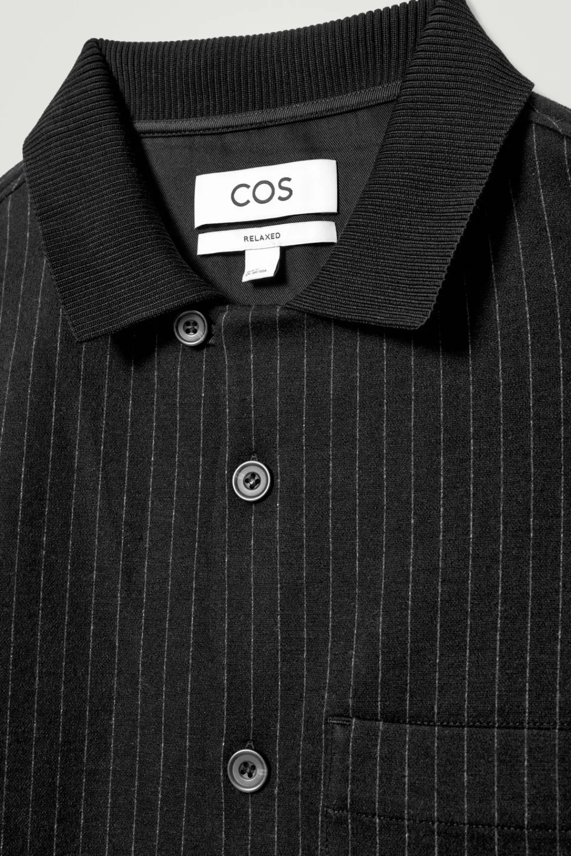 COS RELAXED PINSTRIPED WOOL-BLEND JERSEY SHIRT- Matching Sets | Shirts