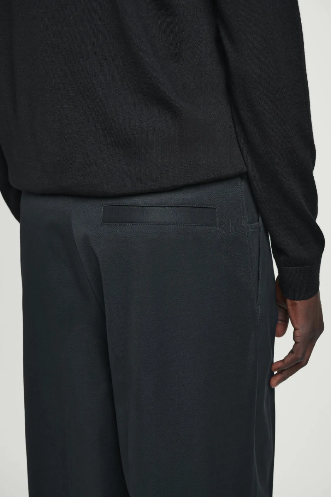 COS RELAXED PLEATED COTTON WIDE-LEG PANTS- Pants