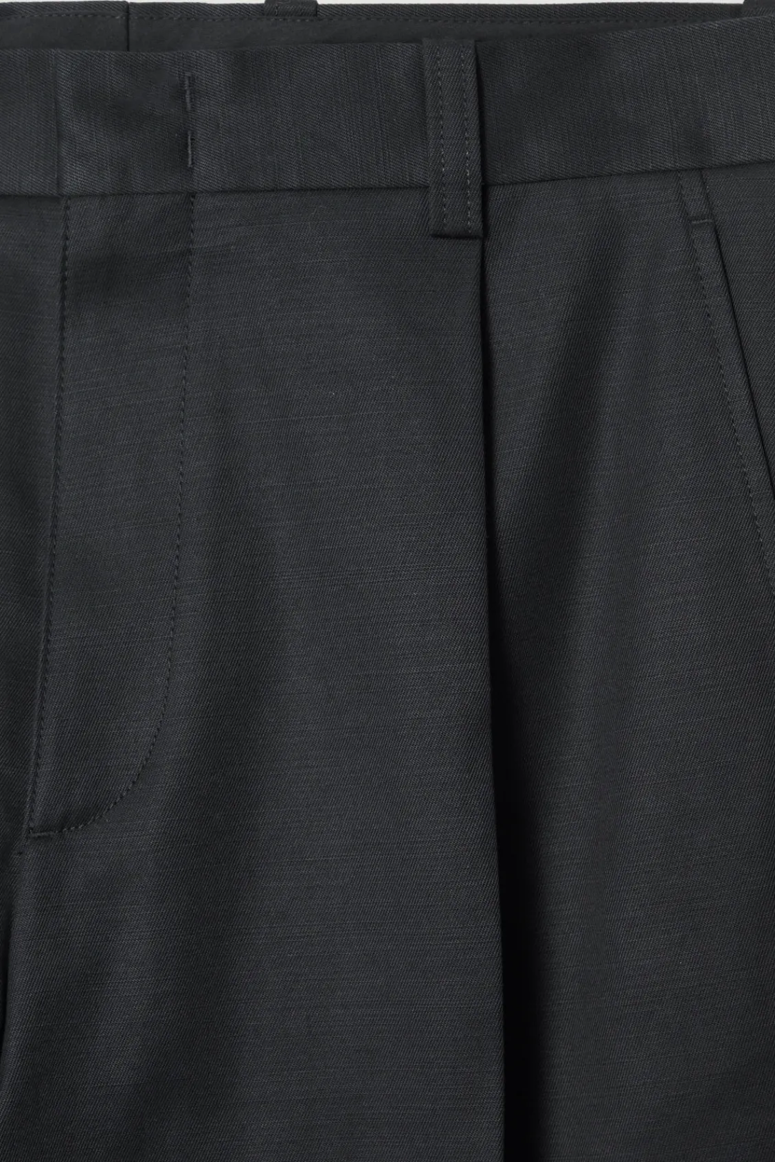 COS RELAXED PLEATED COTTON WIDE-LEG PANTS- Pants