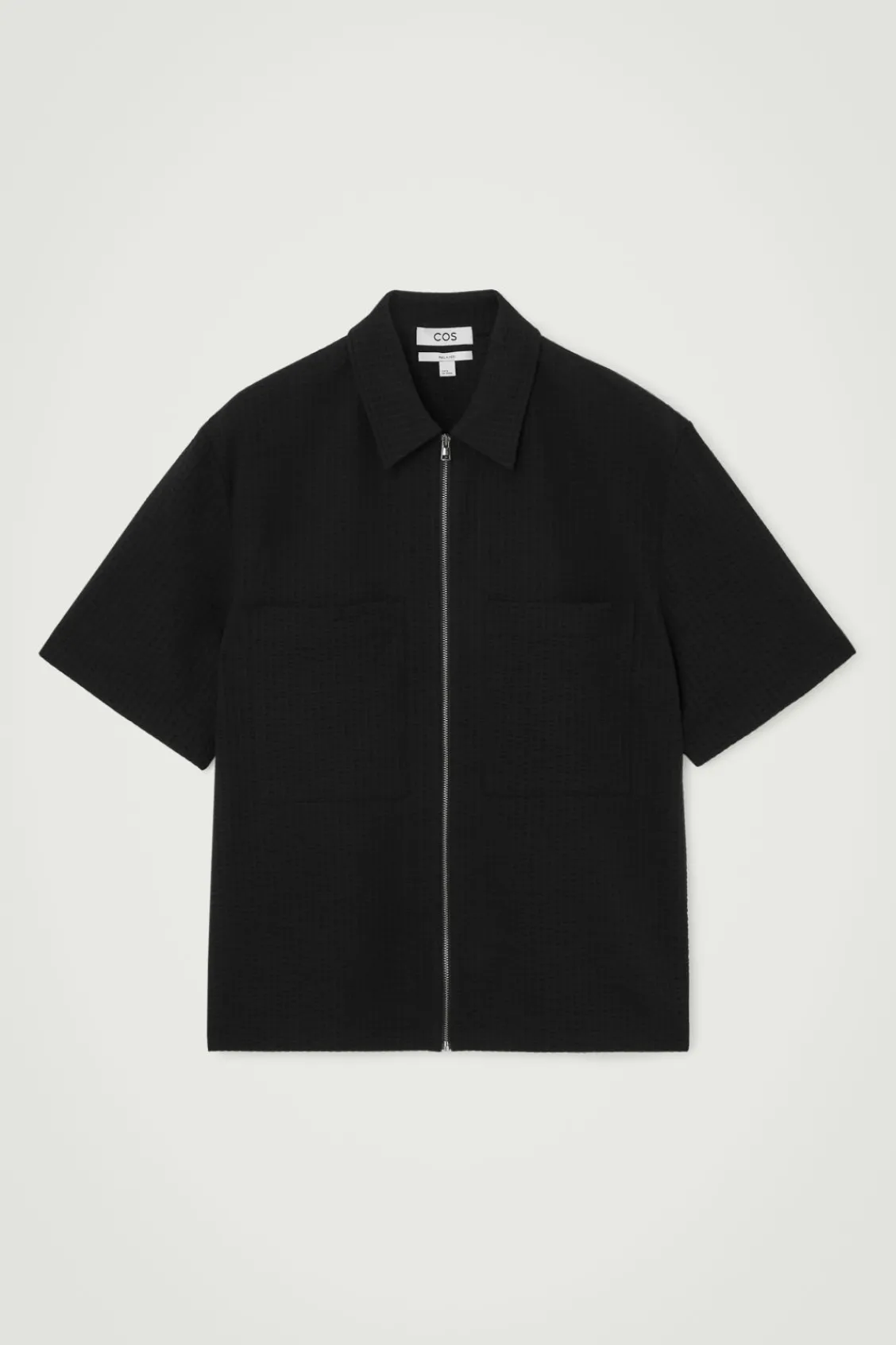 COS RELAXED SEERSUCKER COTTON ZIPPED SHIRT- Matching Sets | Shirts