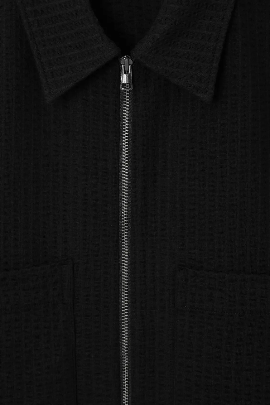 COS RELAXED SEERSUCKER COTTON ZIPPED SHIRT- Matching Sets | Shirts