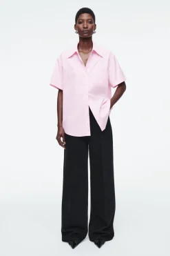 COS RELAXED SHORT-SLEEVED COTTON SHIRT-Women Shirts & Blouses | Tops