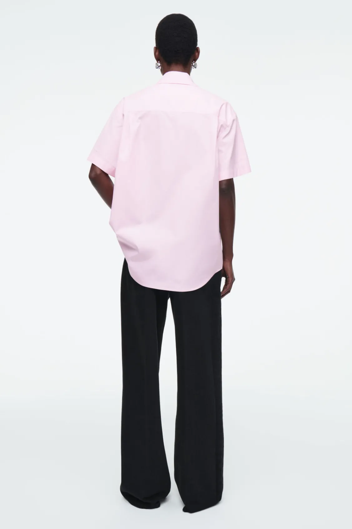 COS RELAXED SHORT-SLEEVED COTTON SHIRT-Women Shirts & Blouses | Tops