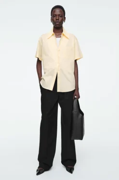 COS RELAXED SHORT-SLEEVED COTTON SHIRT-Women Shirts & Blouses | Tops