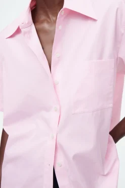 COS RELAXED SHORT-SLEEVED COTTON SHIRT-Women Shirts & Blouses | Tops