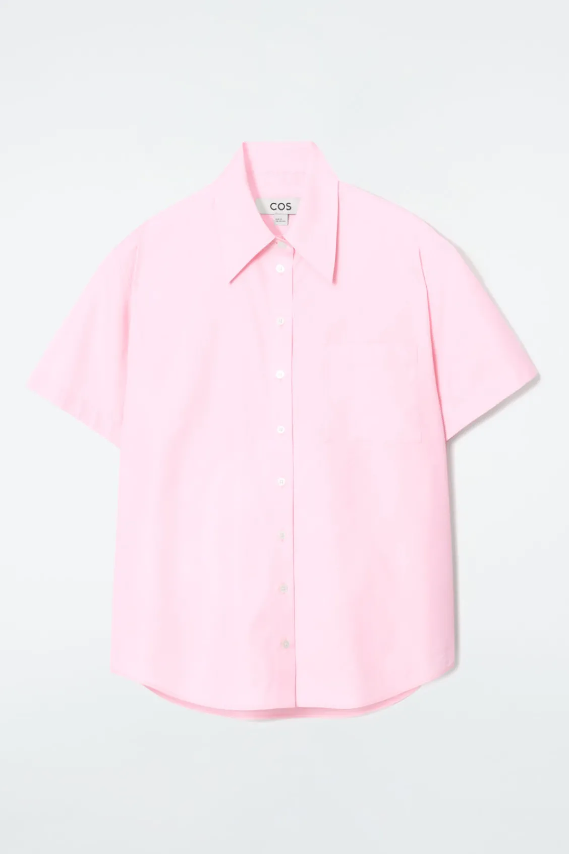 COS RELAXED SHORT-SLEEVED COTTON SHIRT-Women Shirts & Blouses | Tops