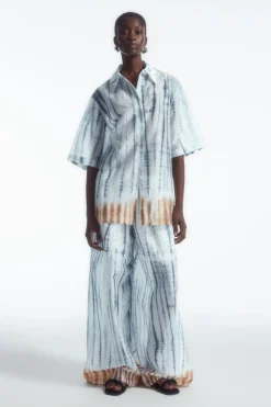 COS RELAXED SHORT-SLEEVED SHIRT-Women Shirts & Blouses | Tops