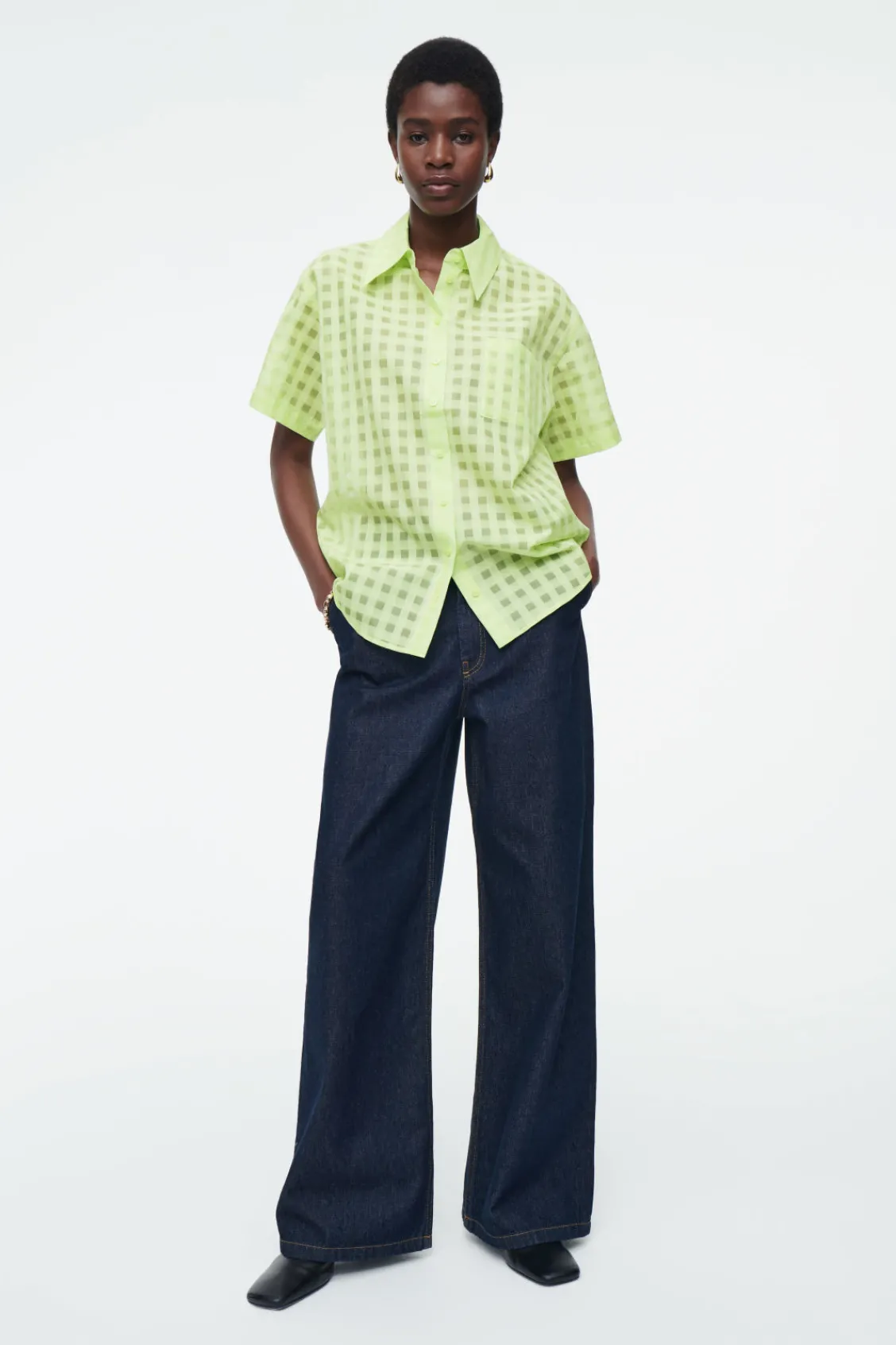 COS RELAXED SILK-BLEND UTILITY SHIRT-Women Shirts & Blouses | Tops