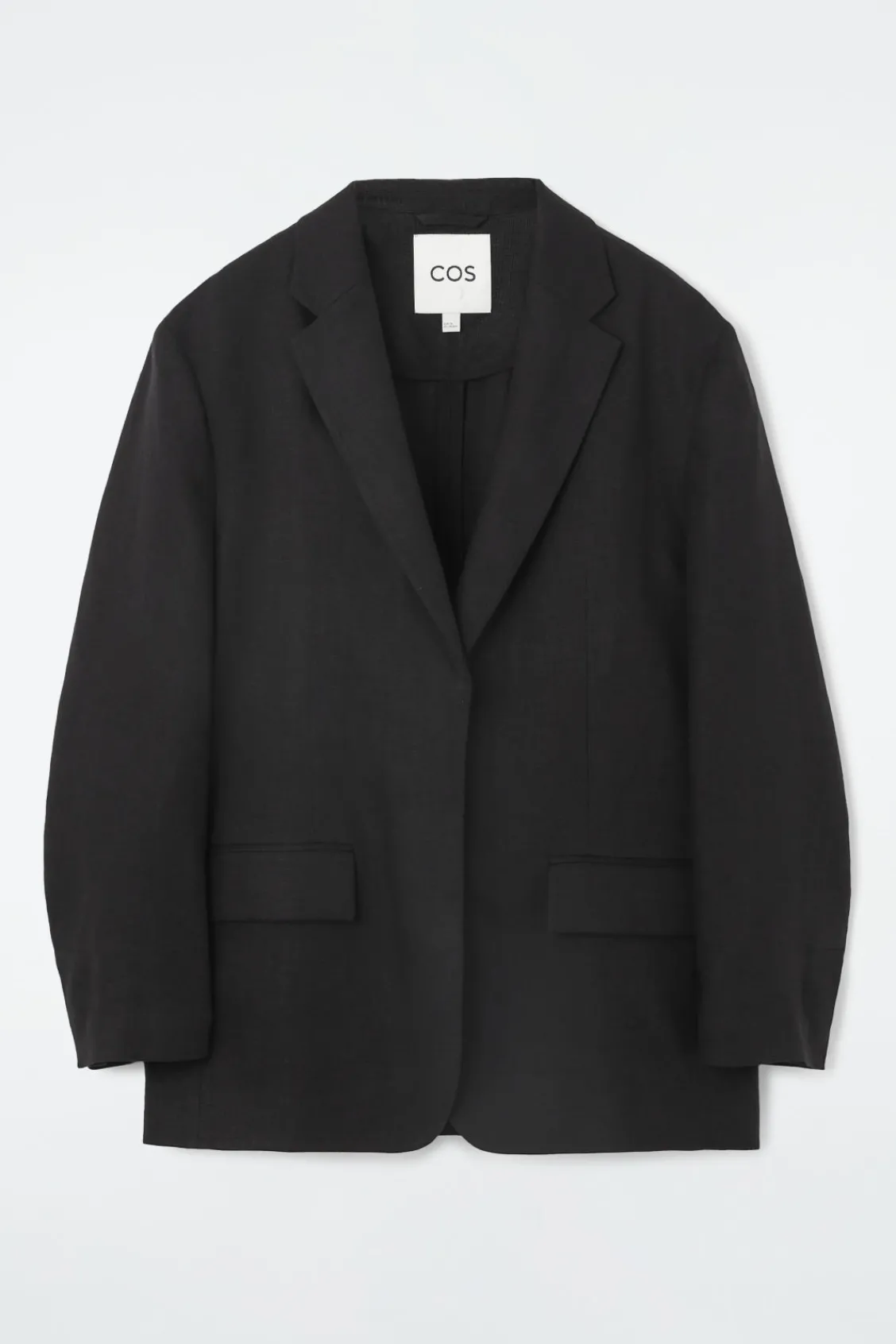 COS RELAXED SINGLE-BREASTED LINEN BLAZER-Women Coats & Jackets